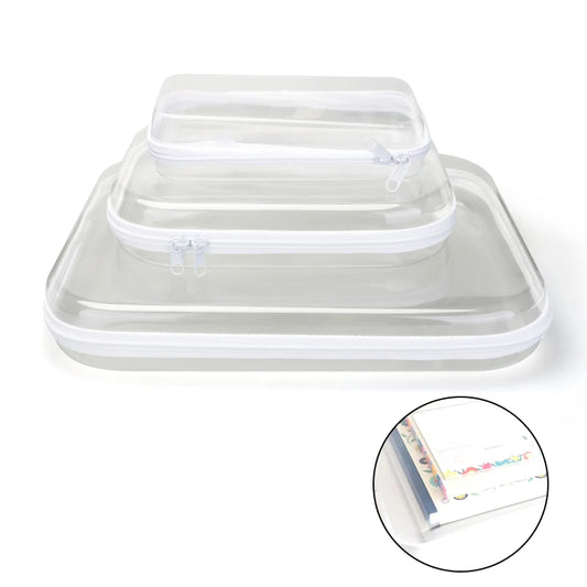 Clear Hard Shell Zipper Case (3 Pack)
